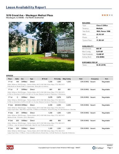 Waukegan Medical Plaza : 1616 Grand Ave, Waukegan, IL 60085